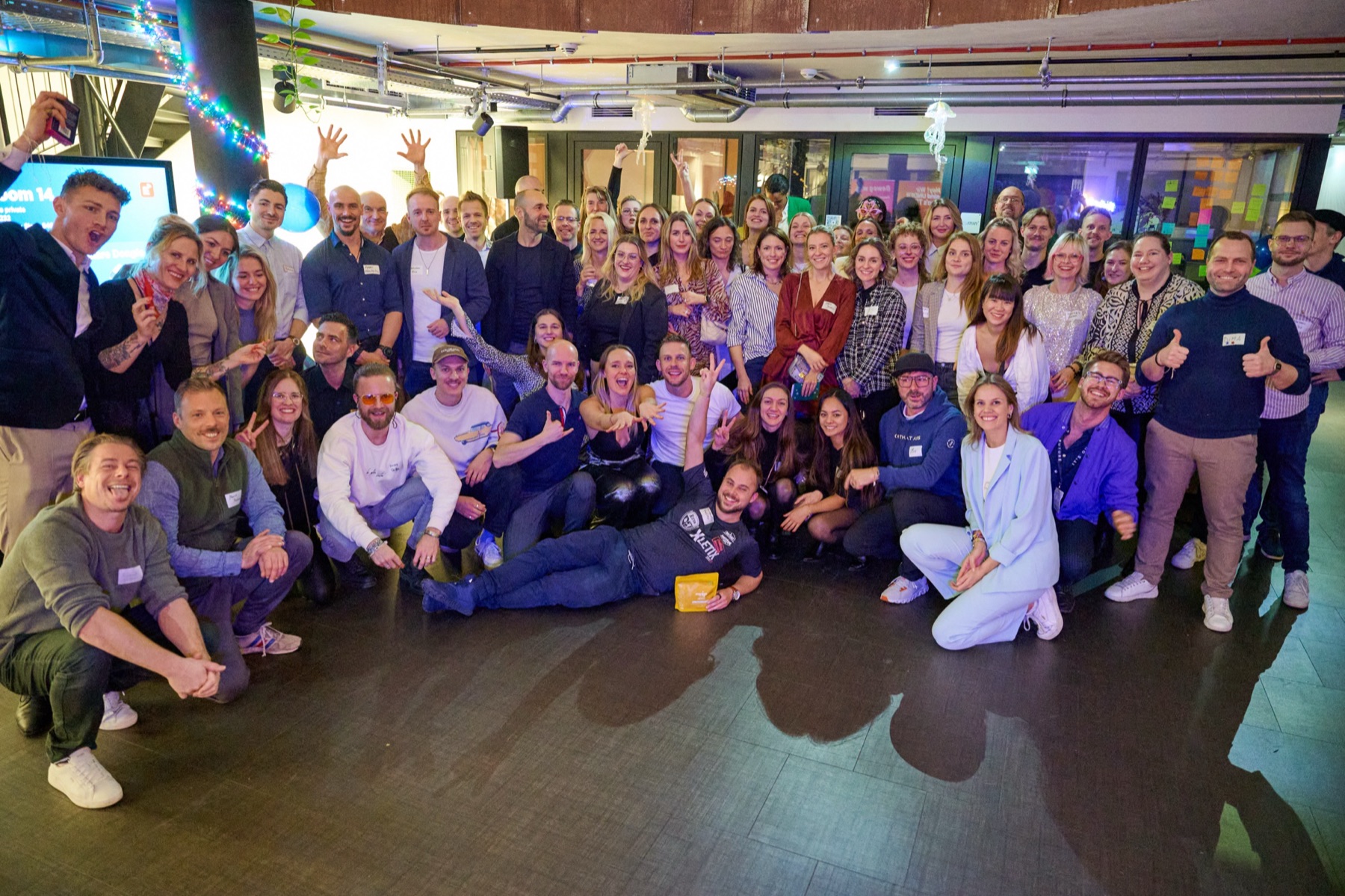 A group of guests connecting at a networking gathering